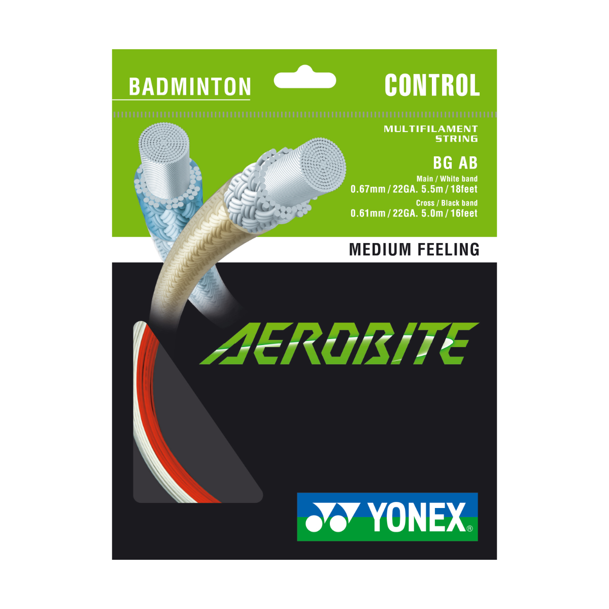 YONEX Badminton Saite - 16 BG AEROBITE SETDetailbild - 0
